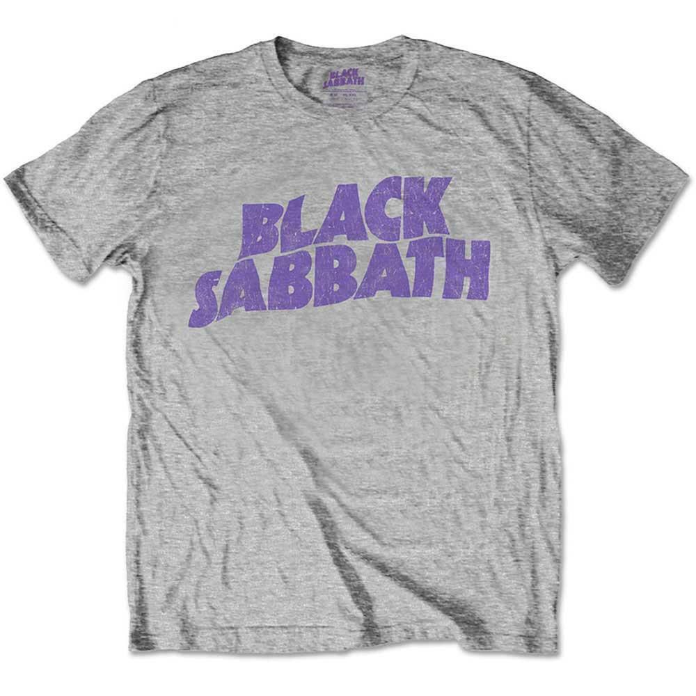 Black Sabbath Kids T Shirt Wavy Logo Heather Grey